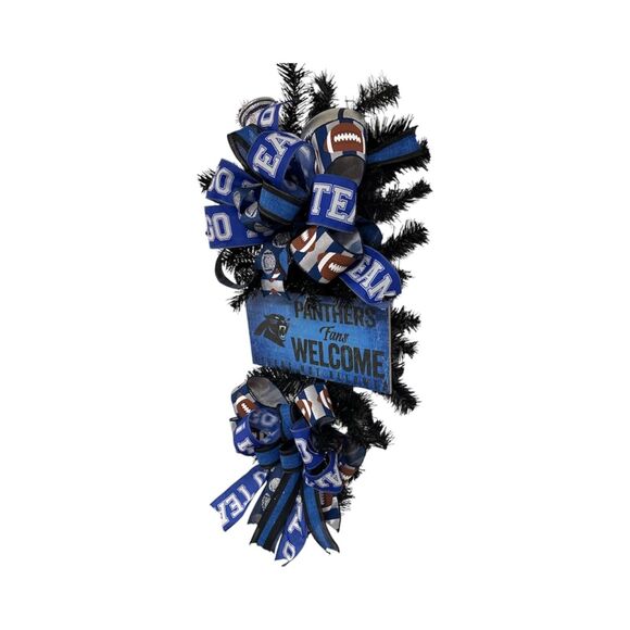 Carolina Panthers Door Wreath Swag - Picture 2 of 5